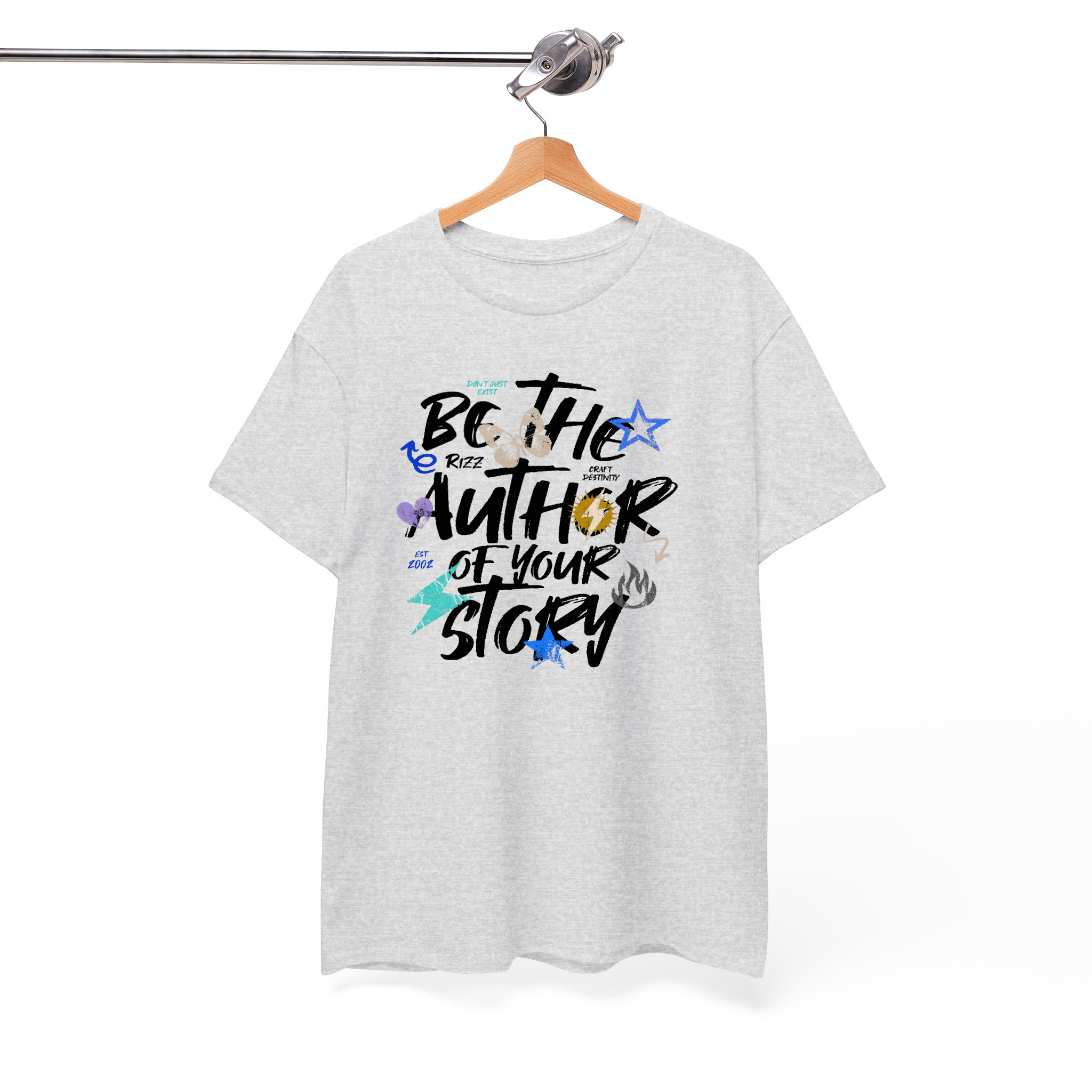 Be The Author of Your Story Motivational T-Shirt – Bold & Inspiring Graffiti-Style Graphic Tee