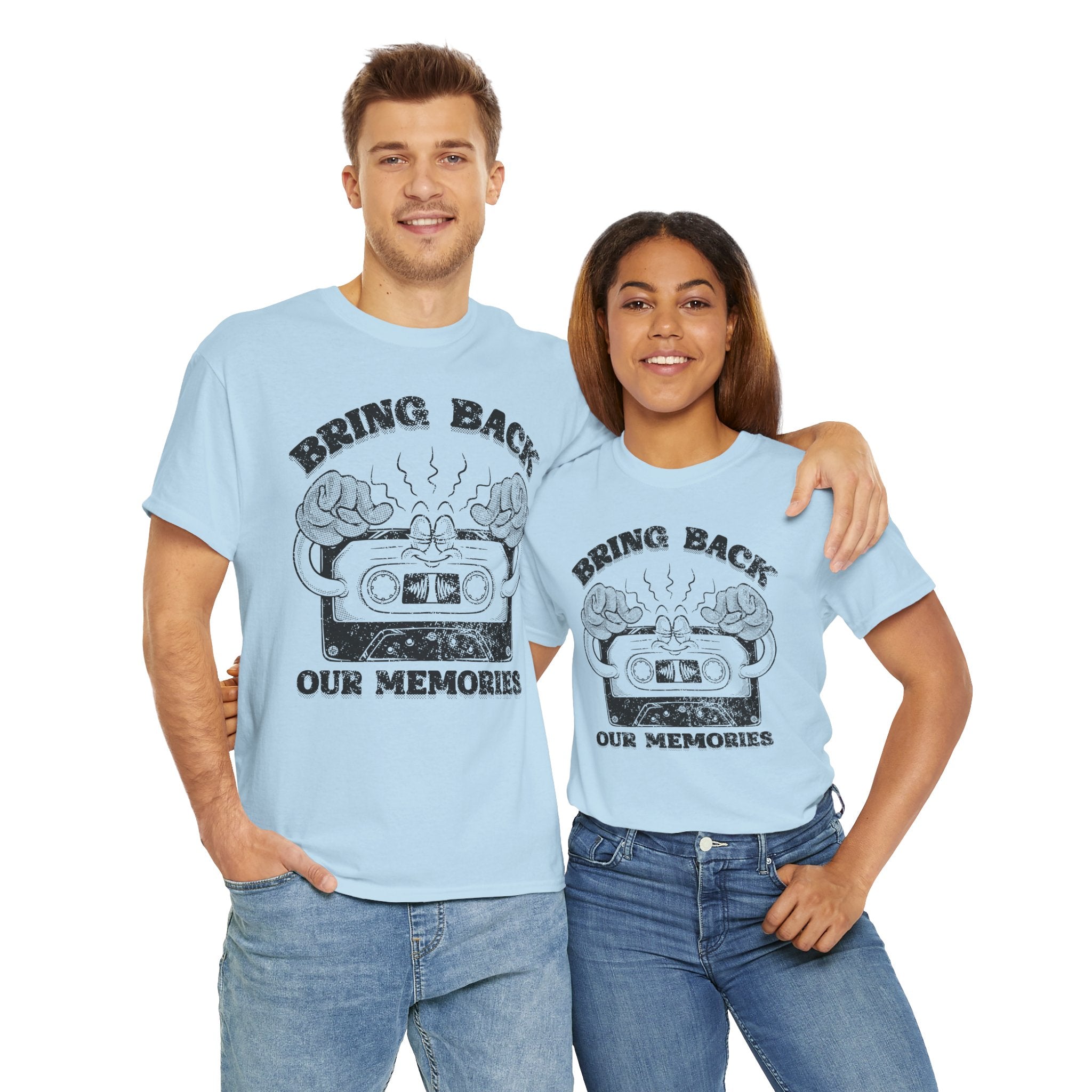 Bring Back Our Memories Retro Cassette Tape Graphic Nostalgic Music Lover 80s 90s Throwback Graphic Tee