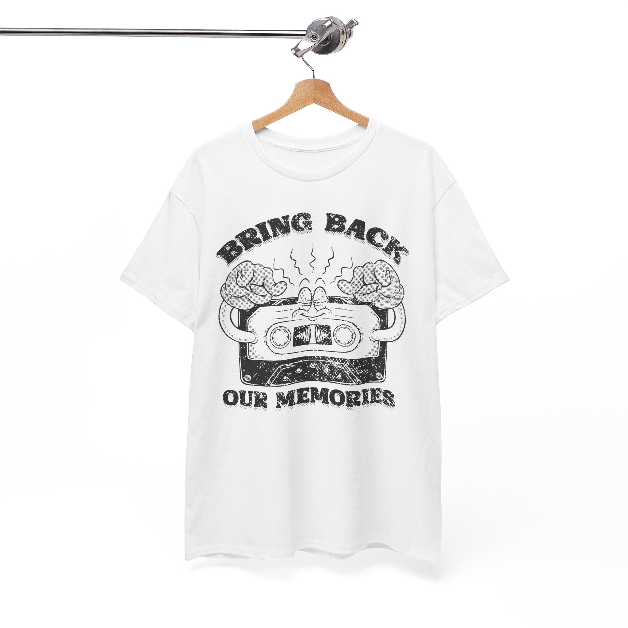 Bring Back Our Memories Retro Cassette Tape Graphic Nostalgic Music Lover 80s 90s Throwback Graphic Tee