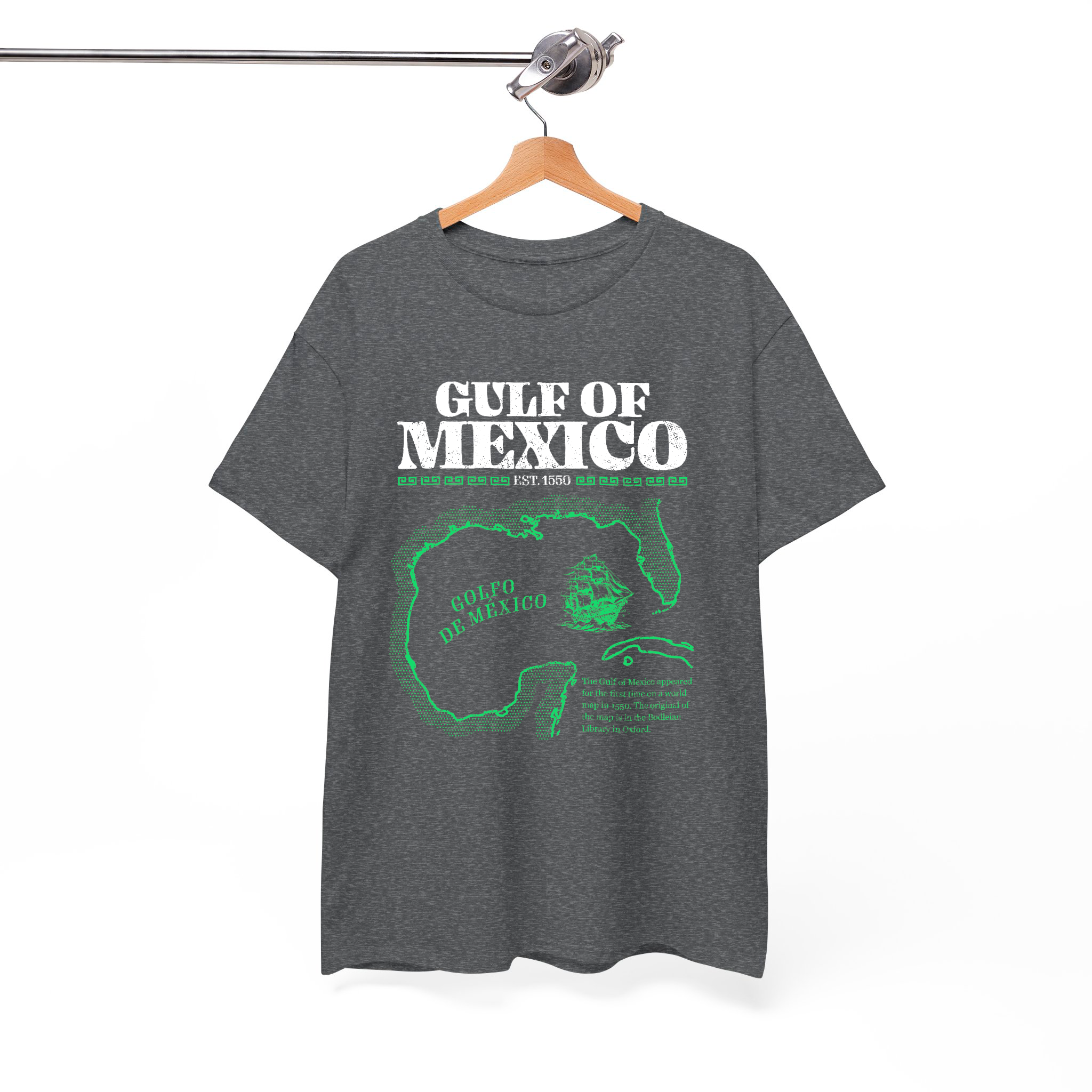 Gulf of Mexico - Golfo de México 1550 Retro Unisex T-shirt