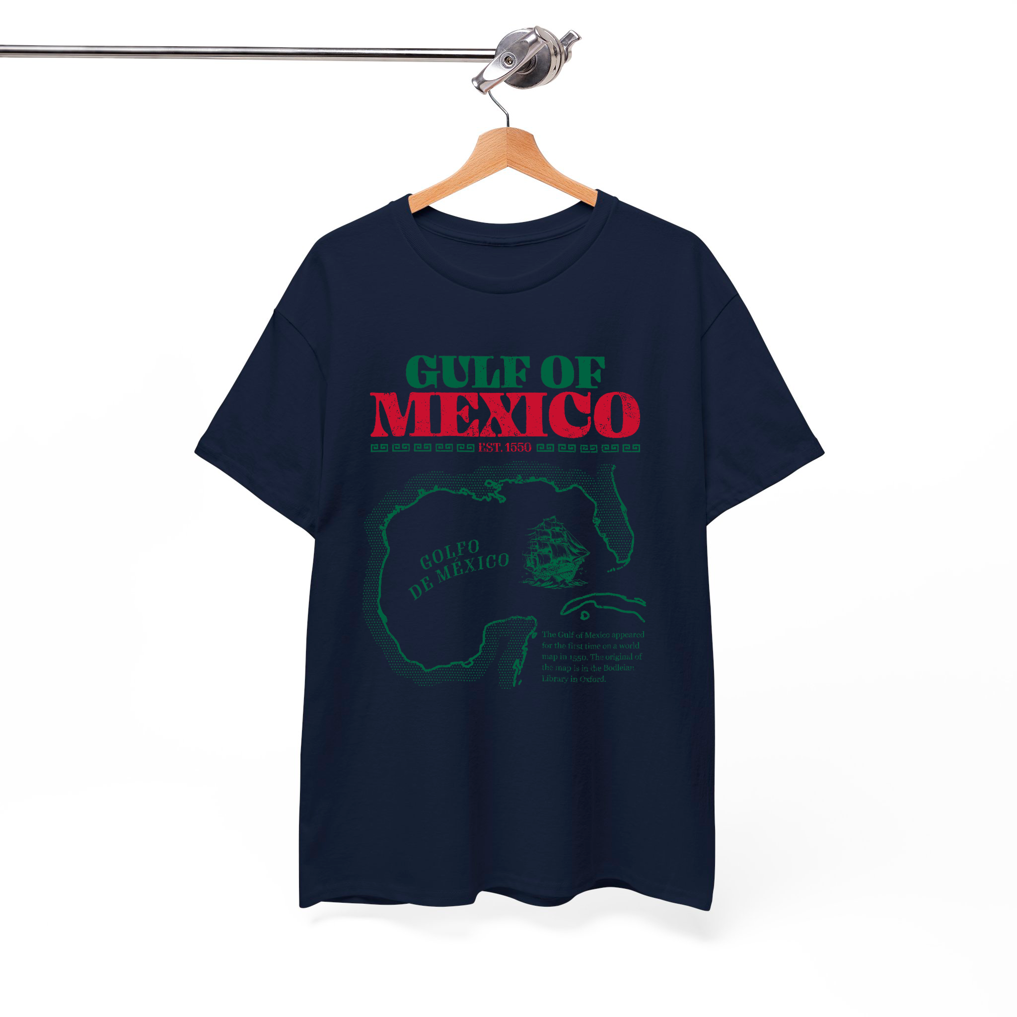 Gulf of Mexico - Golfo de México 1550 Retro Unisex T-shirt