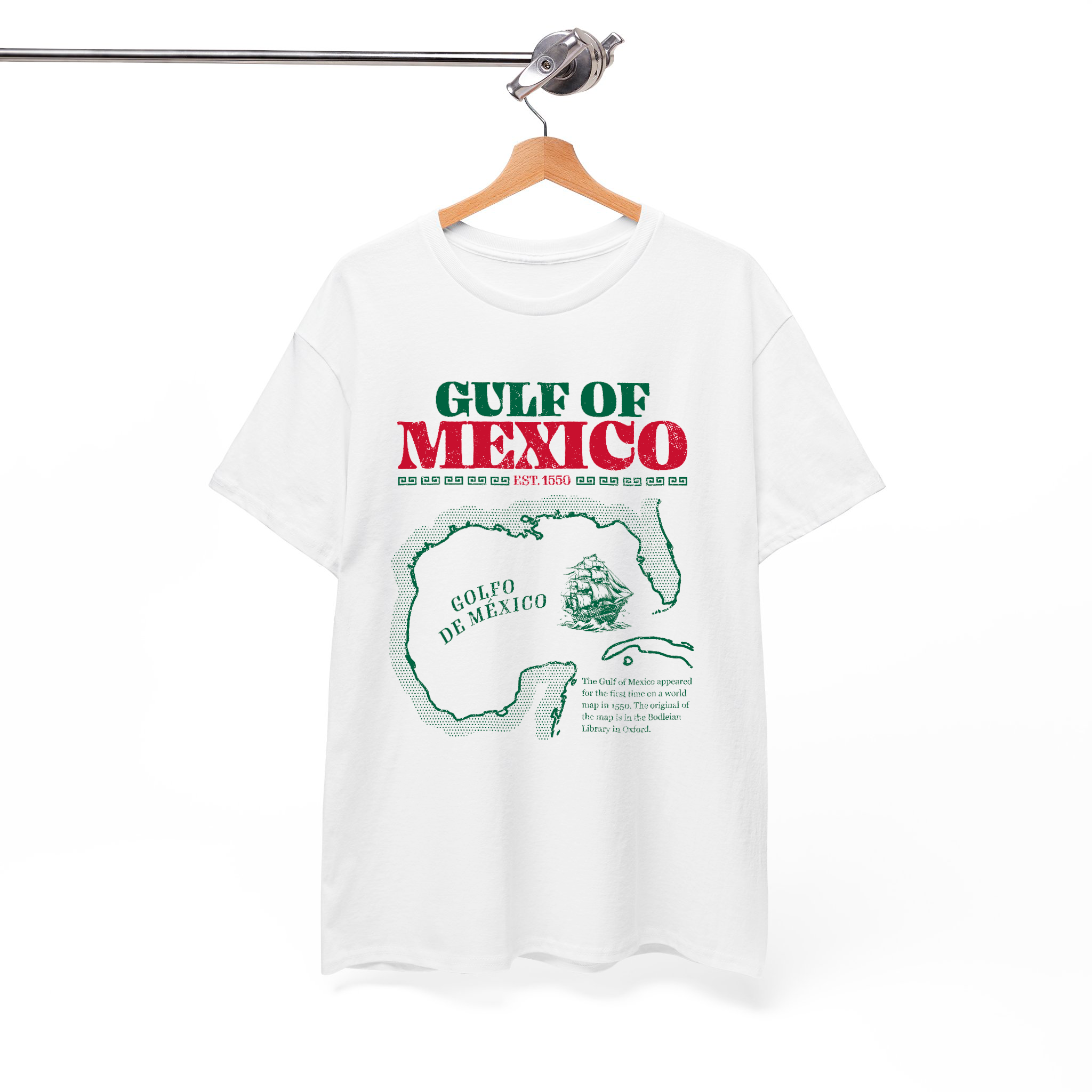Gulf of Mexico - Golfo de México 1550 Retro Unisex T-shirt