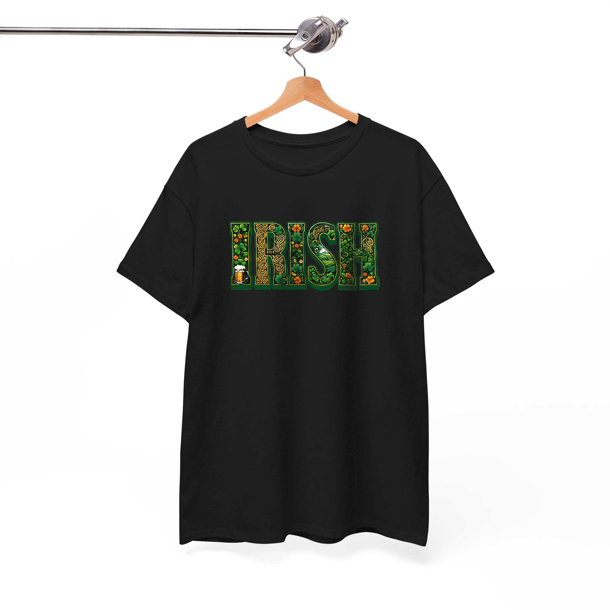 Irish Lettering T-Shirt – Celtic-Inspired St. Patrick’s Day Tee