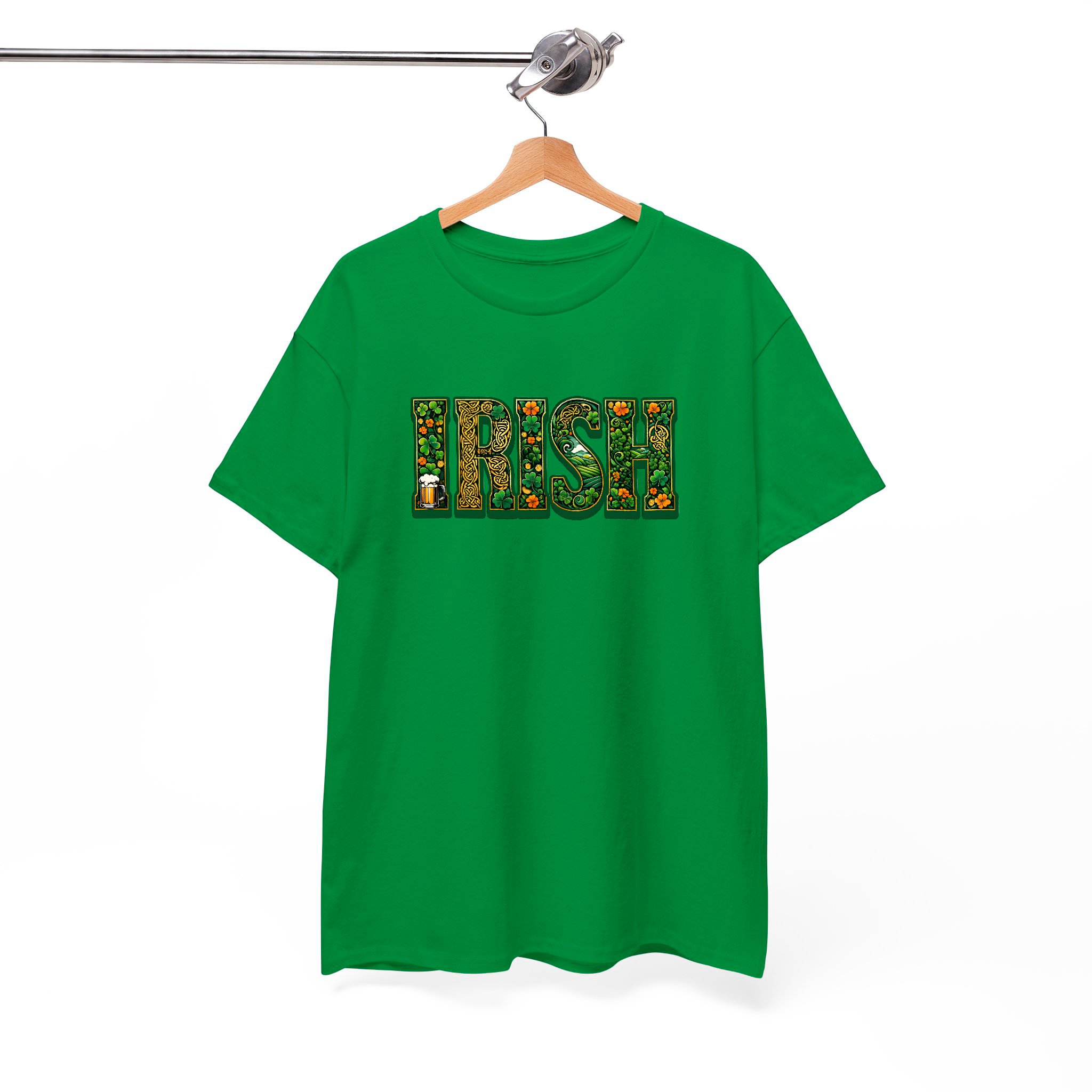 Irish Lettering T-Shirt – Celtic-Inspired St. Patrick’s Day Tee