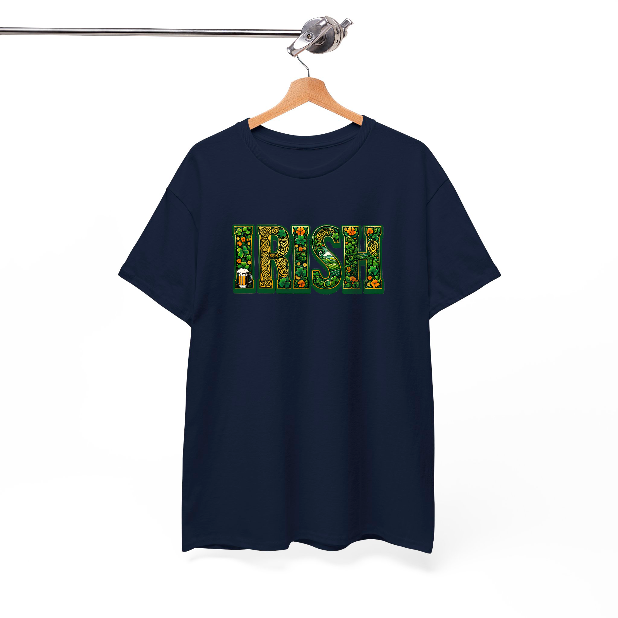 Irish Lettering T-Shirt – Celtic-Inspired St. Patrick’s Day Tee