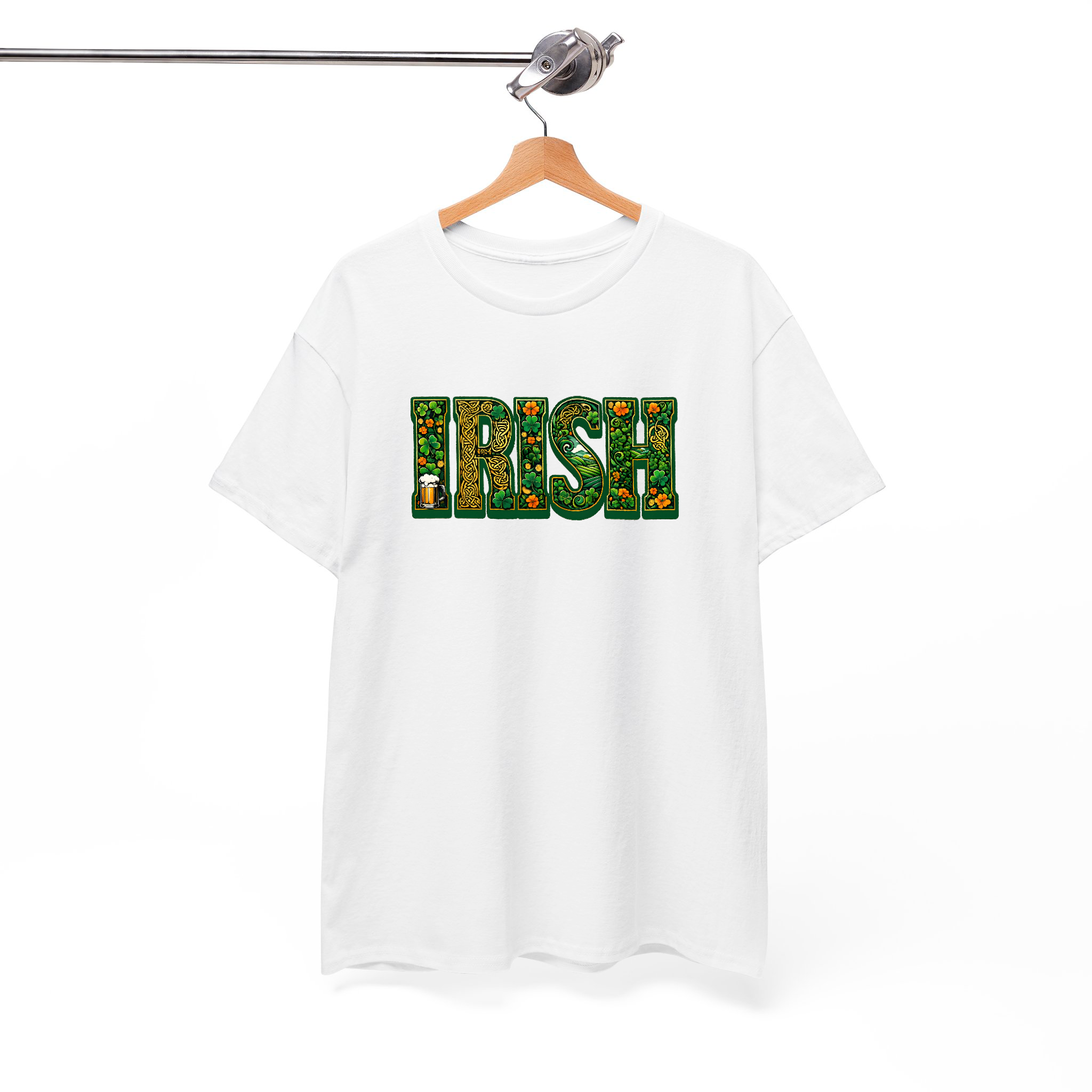 Irish Lettering T-Shirt – Celtic-Inspired St. Patrick’s Day Tee