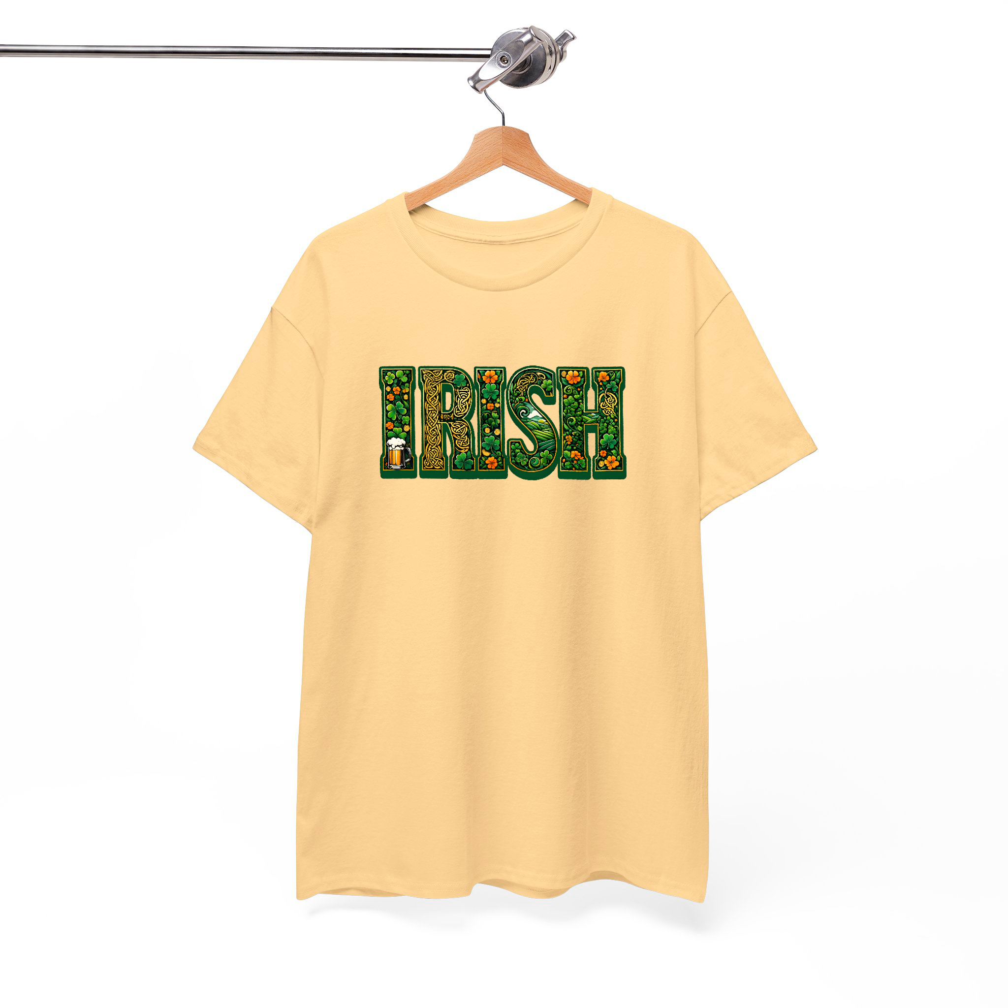 Irish Lettering T-Shirt – Celtic-Inspired St. Patrick’s Day Tee