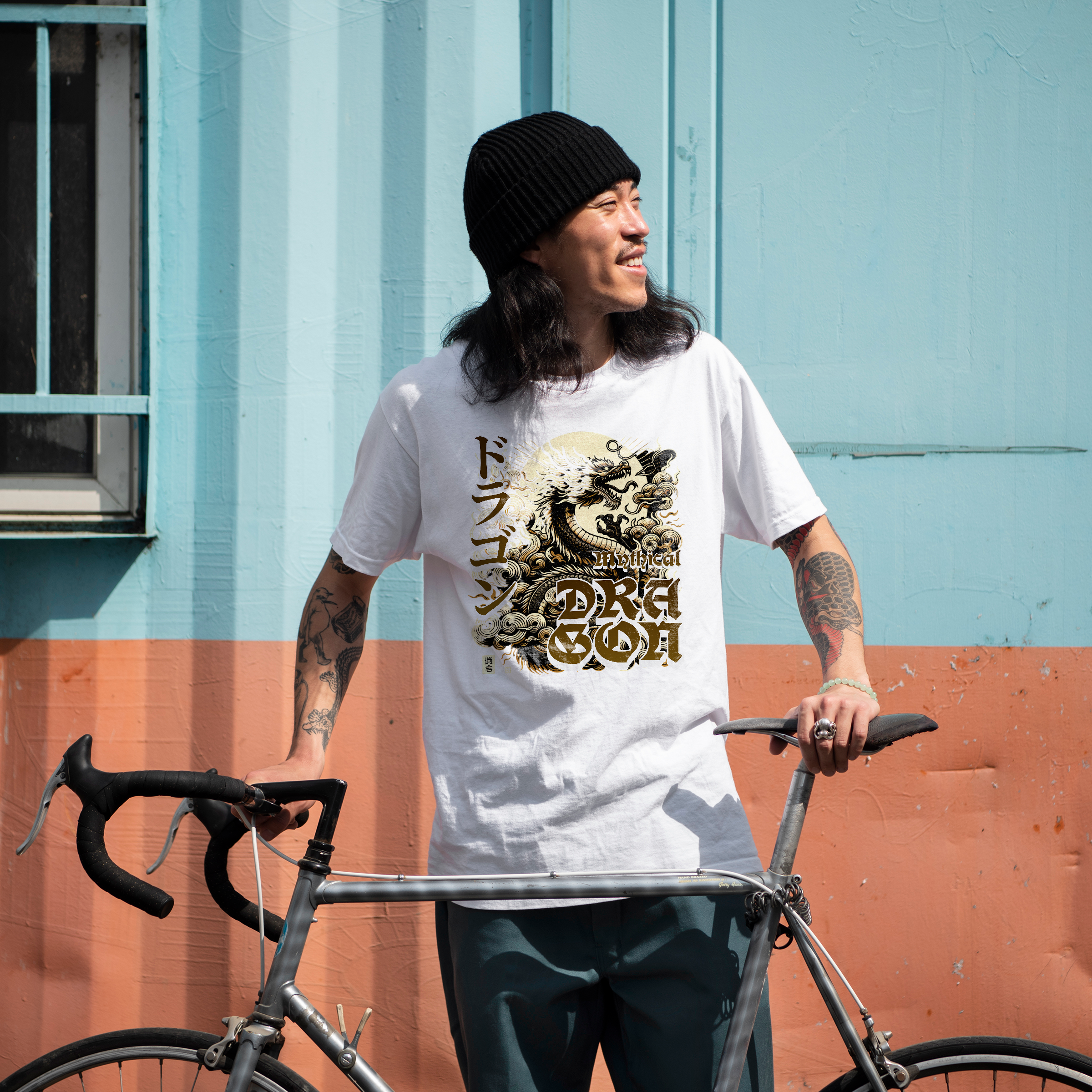 Mythical Dragon T-Shirt – Japanese Art Inspired Vintage Dragon Graphic Tee