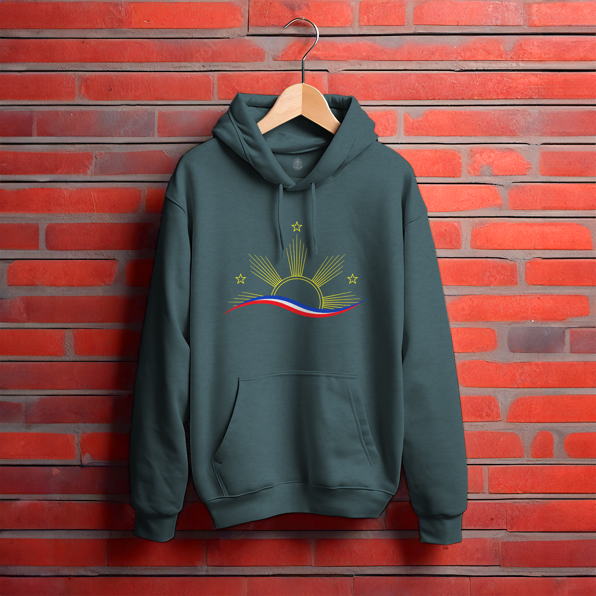 Abstract Philippines Flag Hoodie