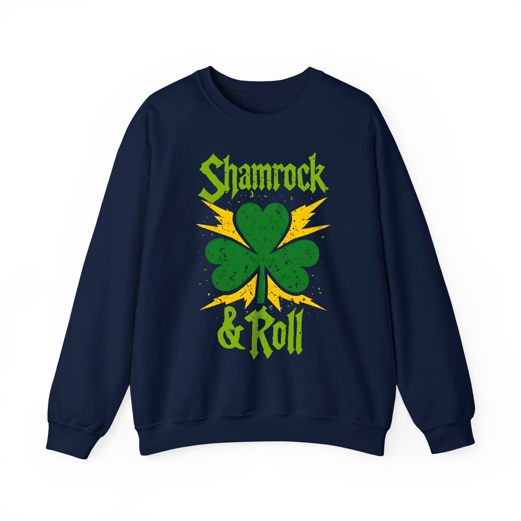 Shamrock & Roll Sweatshirt– Funny St. Patrick’s Day Rock Band Sweatshirt