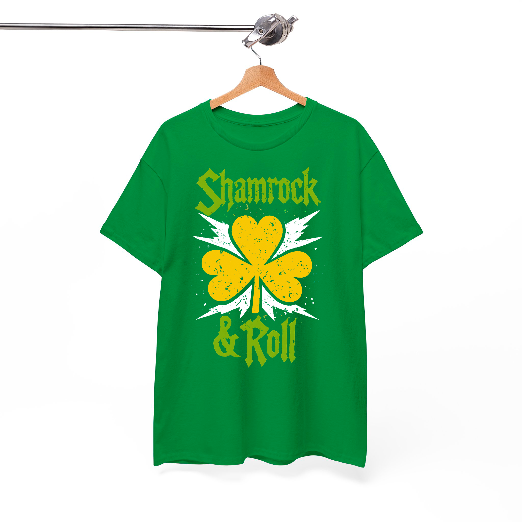 Shamrock & Roll T-Shirt – Funny St. Patrick’s Day Rock Band Graphic Tee