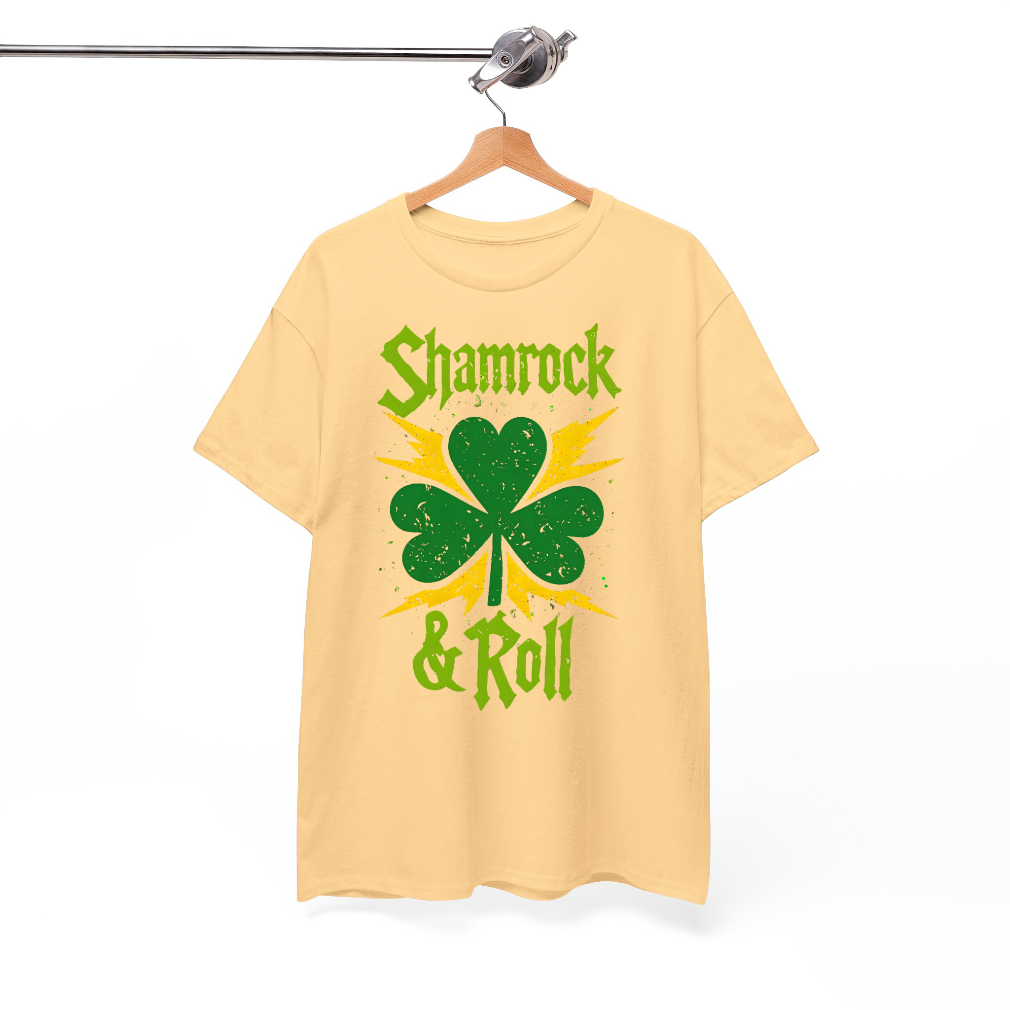 Shamrock & Roll T-Shirt – Funny St. Patrick’s Day Rock Band Graphic Tee