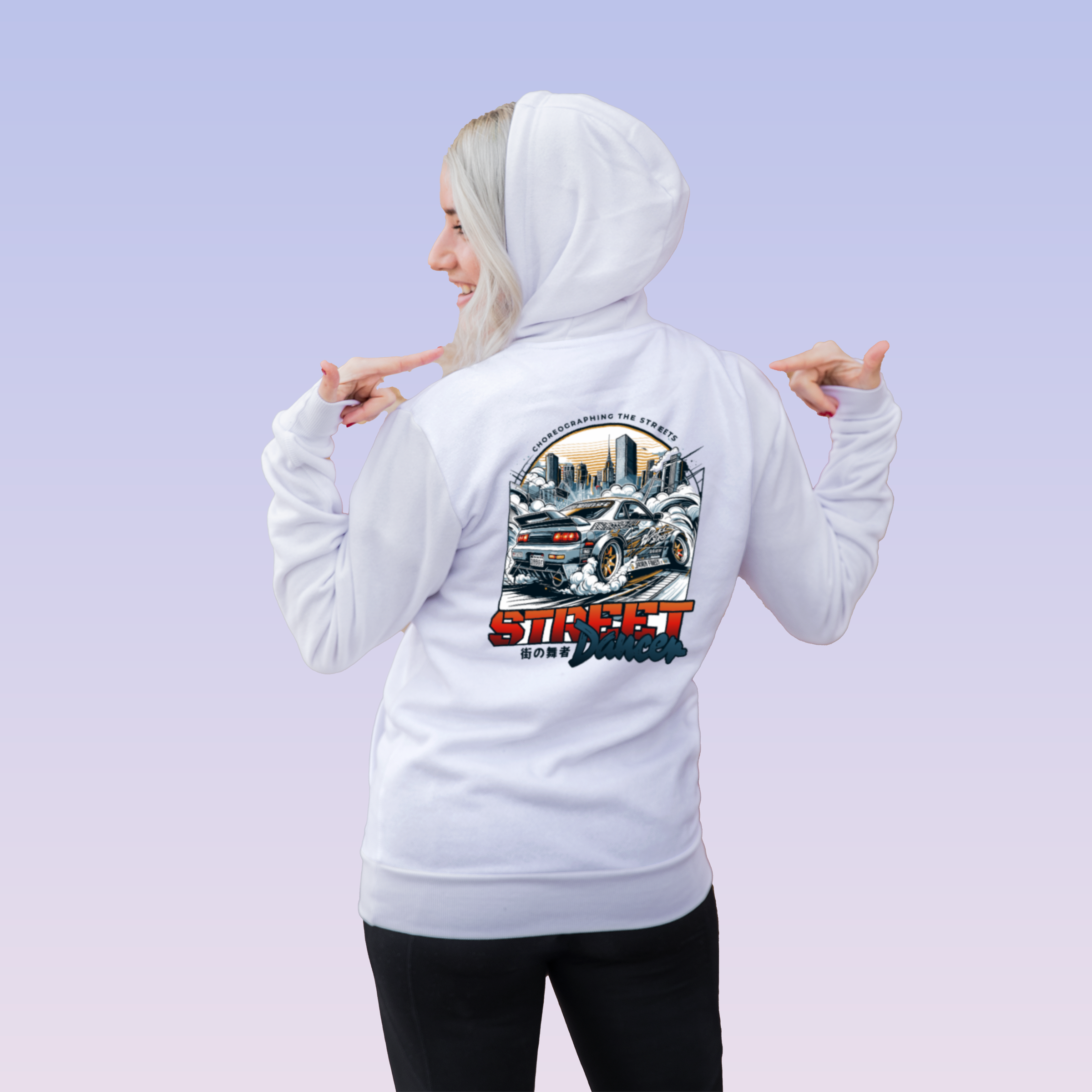 Japanese Street Dancer Street Car Racing Hoodie - JDM Vintage Urban Streetwear