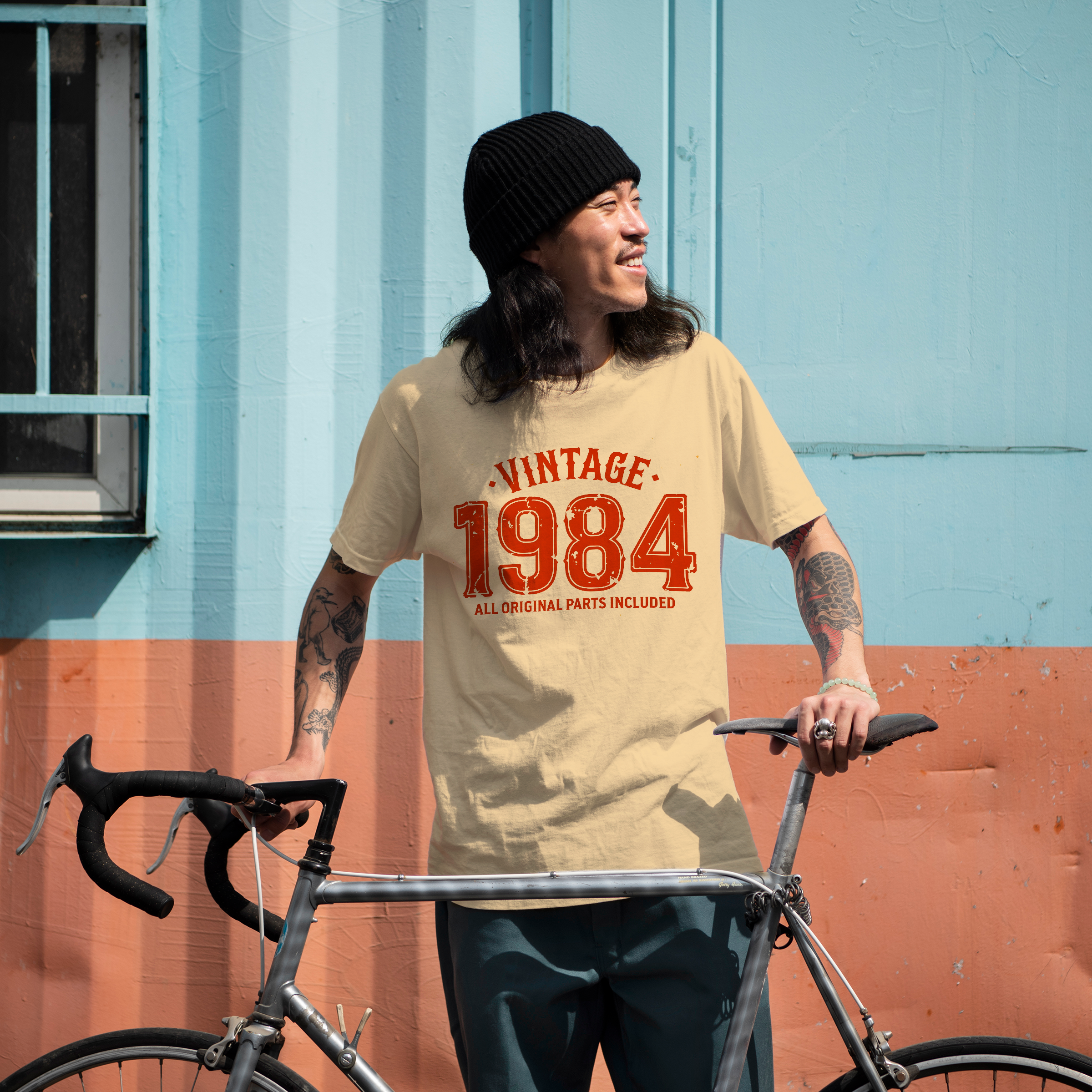 Vintage 1984 Retro T-Shirt – "All Original Parts Included" Birthday Graphic Tee