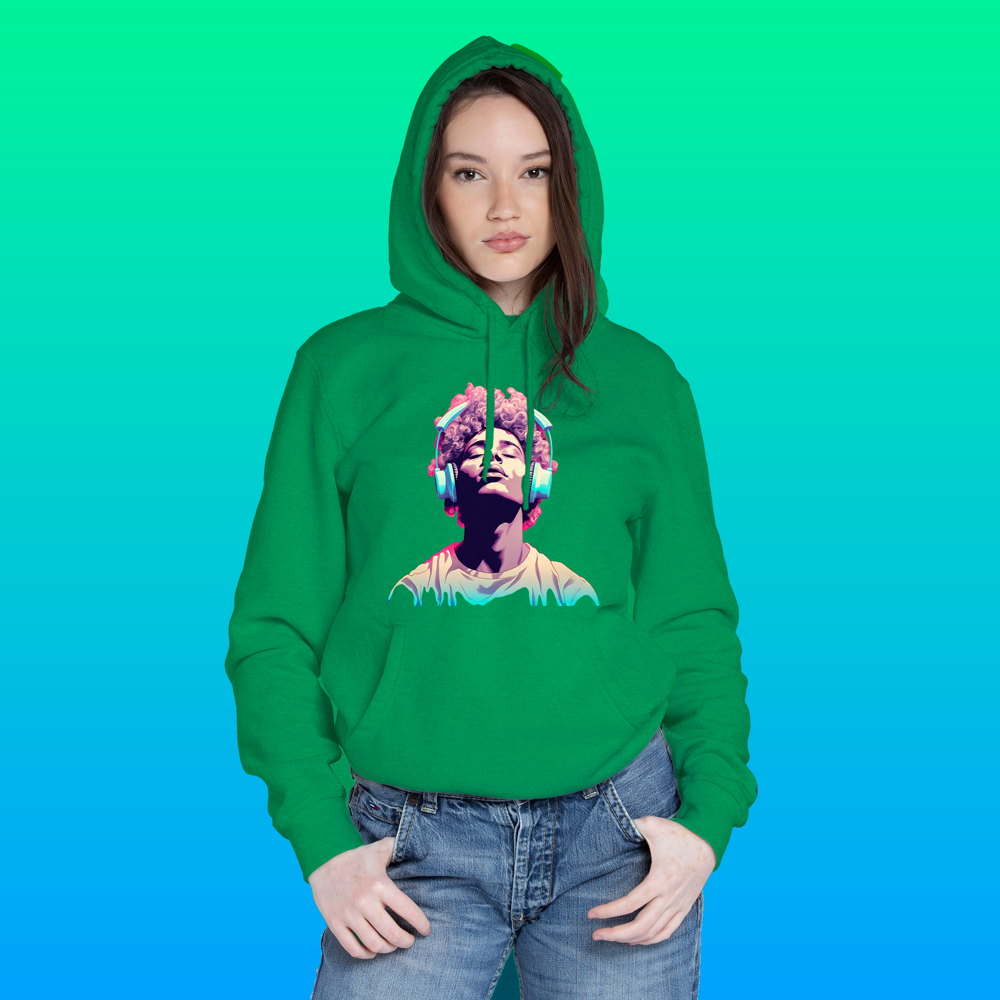 Stylish Hoodie with Vibrant Music Lover Design – Trendy Streetwear