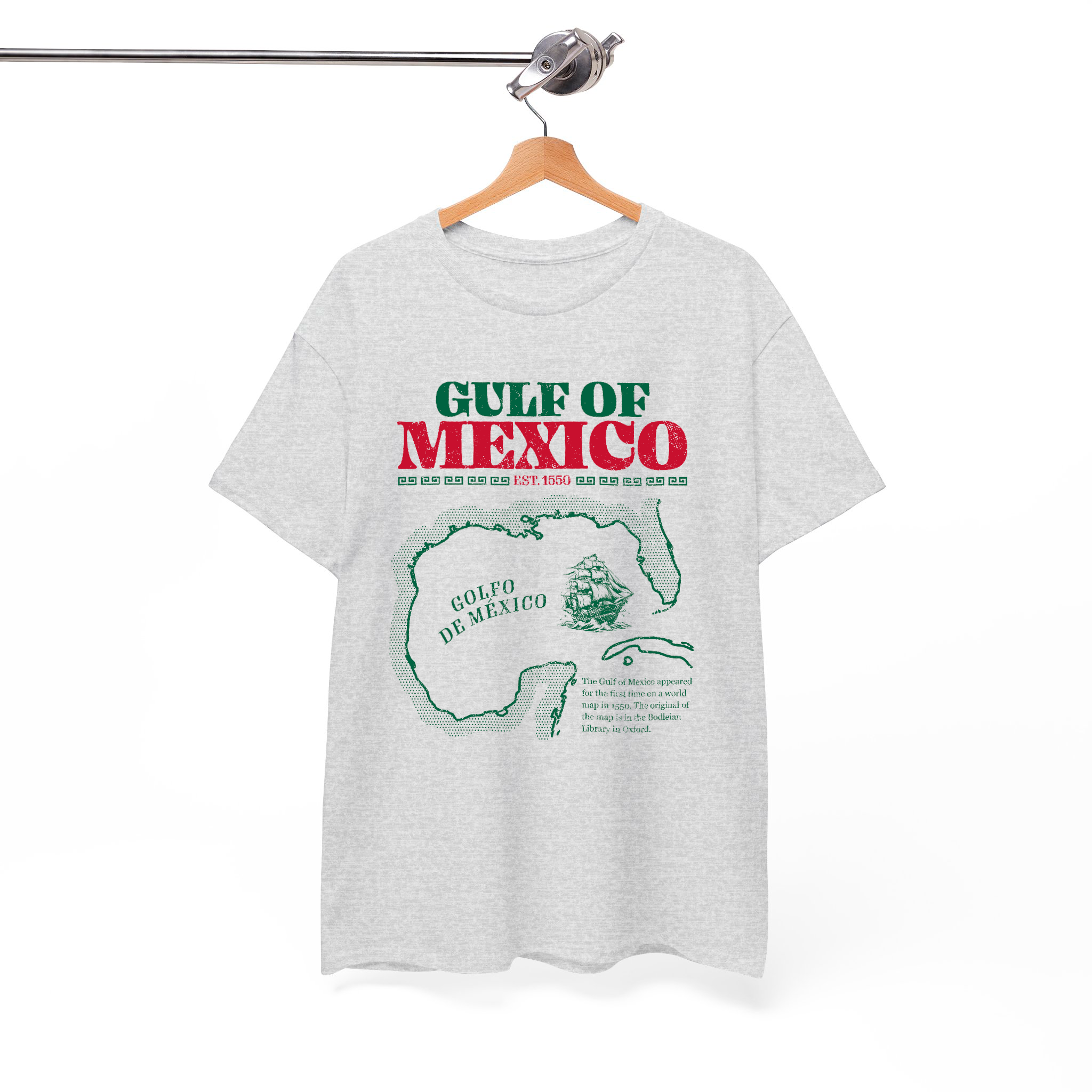 Gulf of Mexico - Golfo de México 1550 Retro Unisex T-shirt