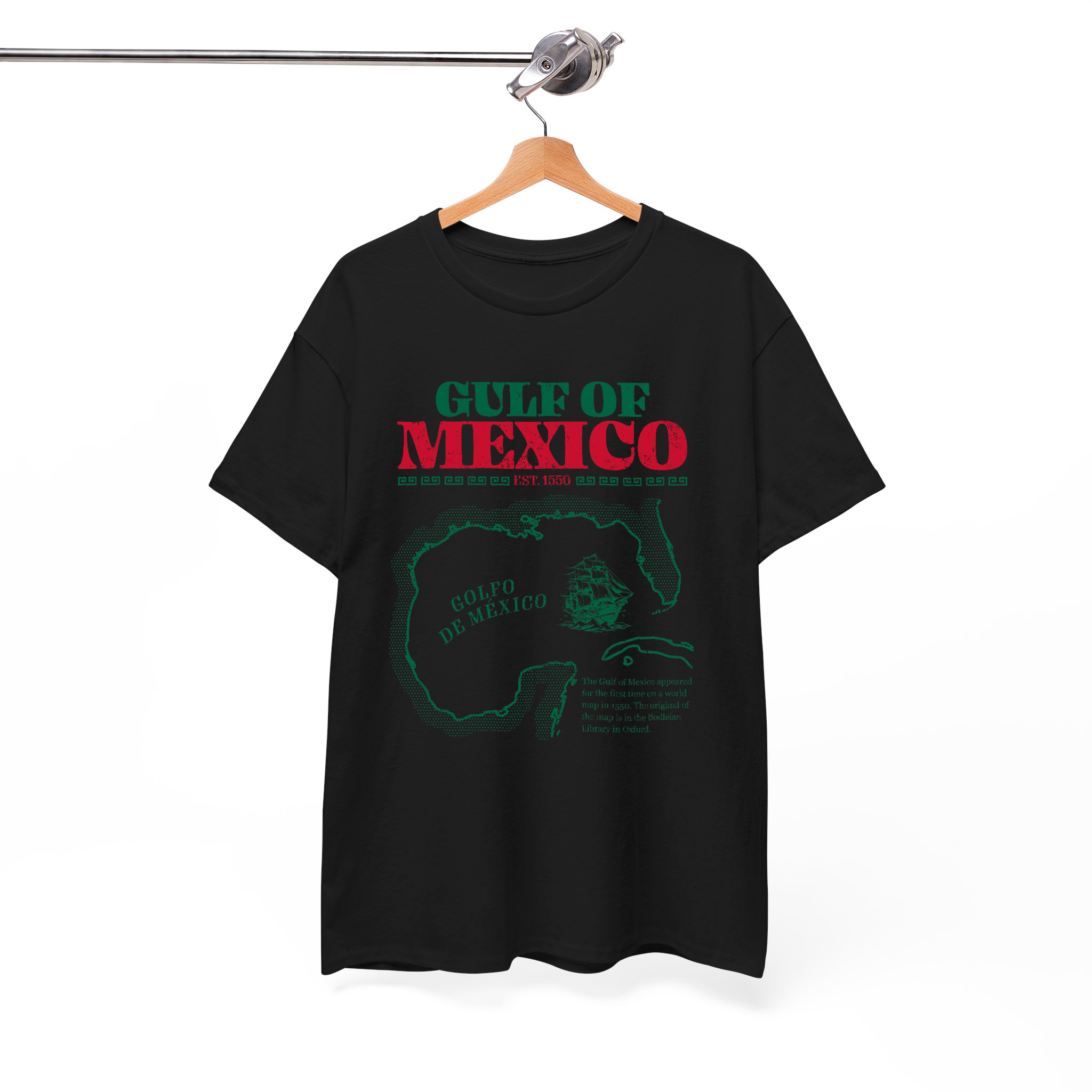 Gulf of Mexico - Golfo de México 1550 Retro Unisex T-shirt