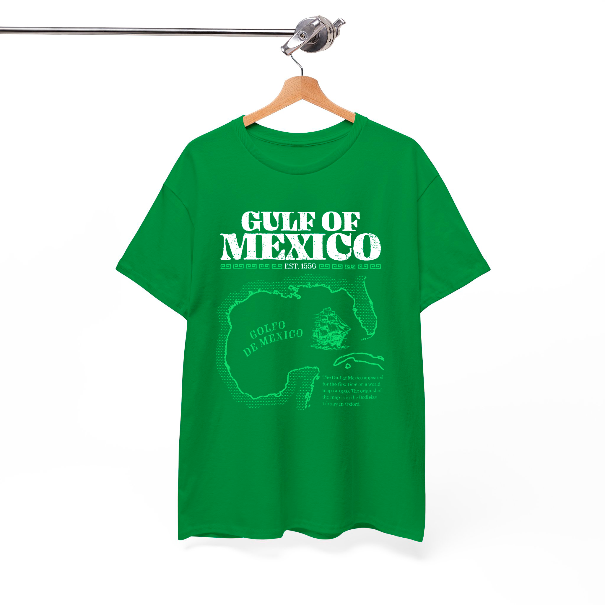 Gulf of Mexico - Golfo de México 1550 Retro Unisex T-shirt