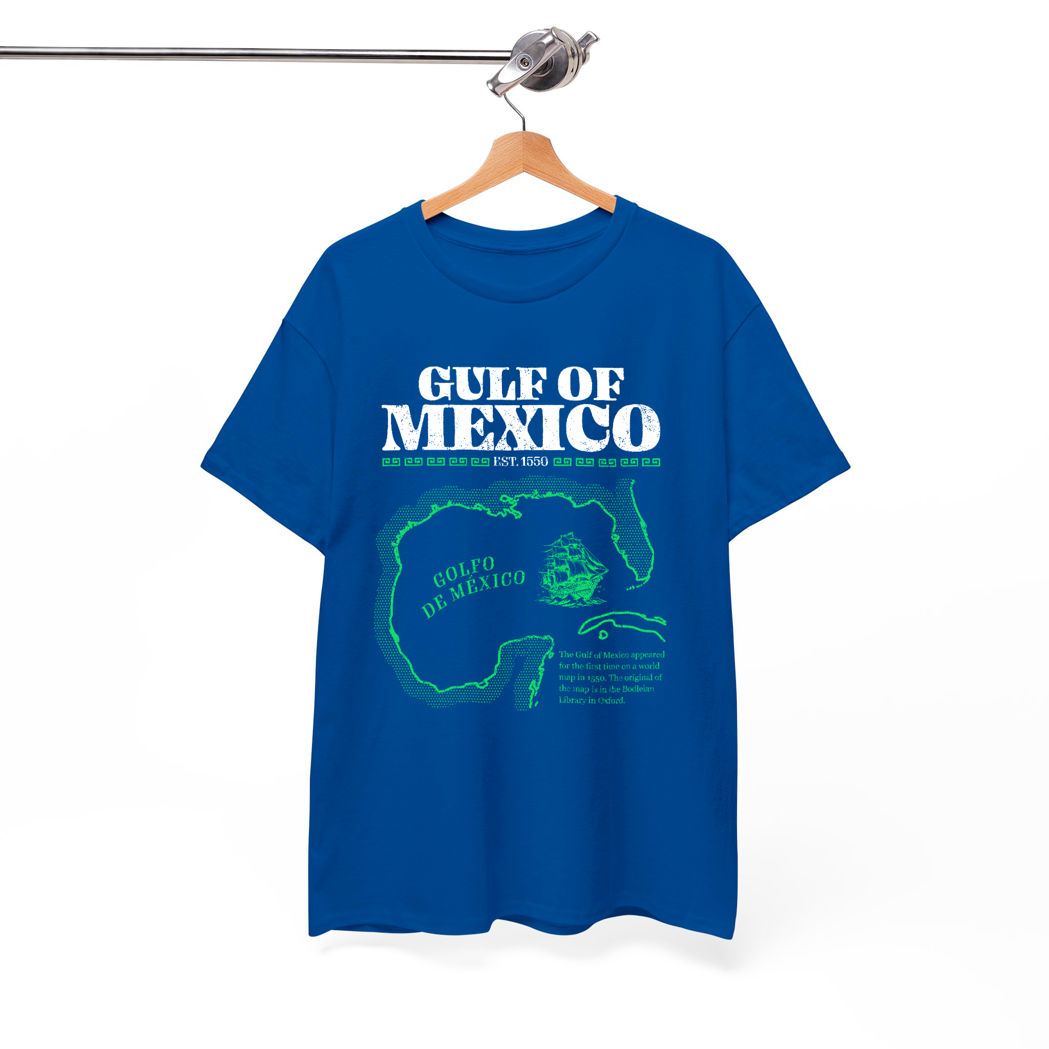 Gulf of Mexico - Golfo de México 1550 Retro Unisex T-shirt