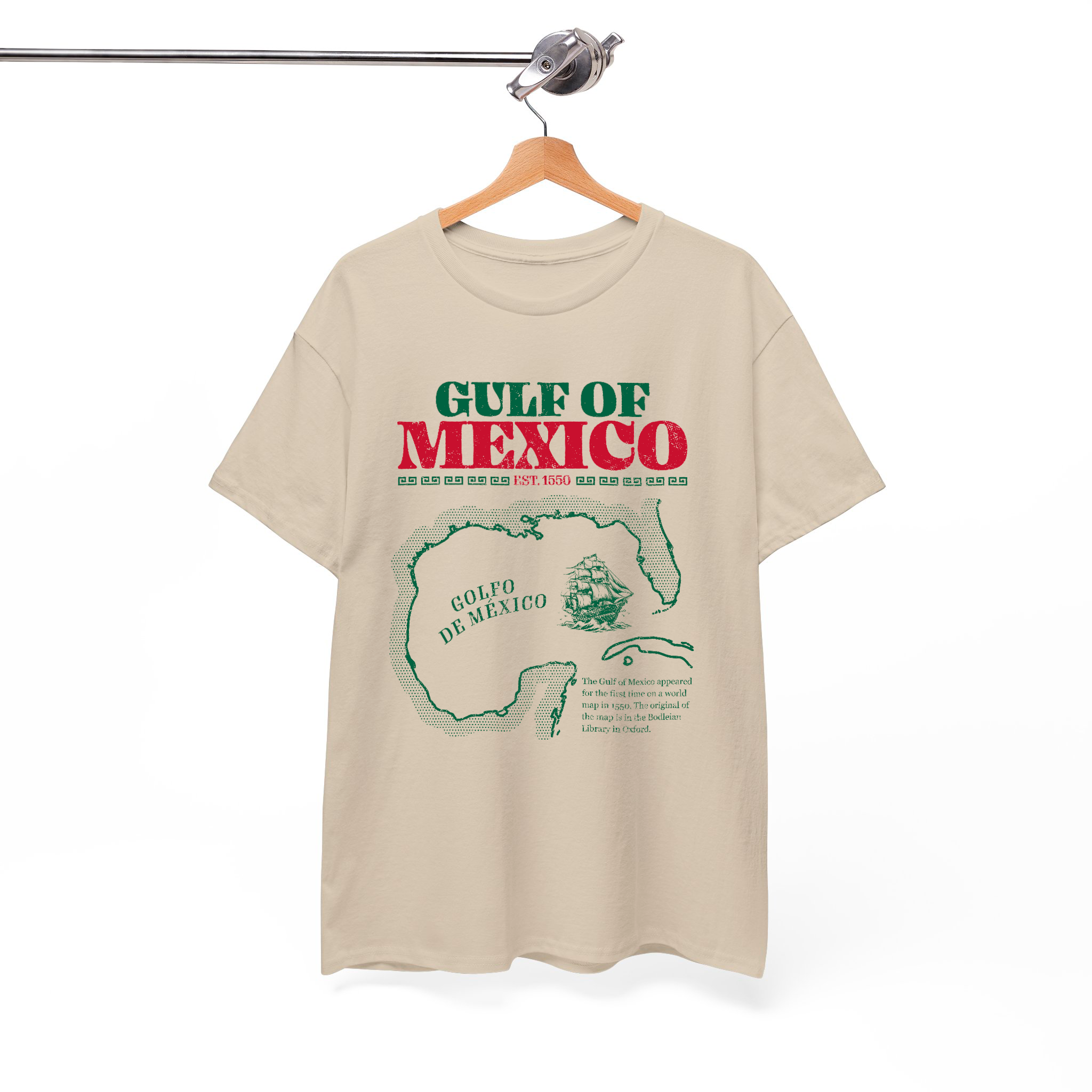 Gulf of Mexico - Golfo de México 1550 Retro Unisex T-shirt