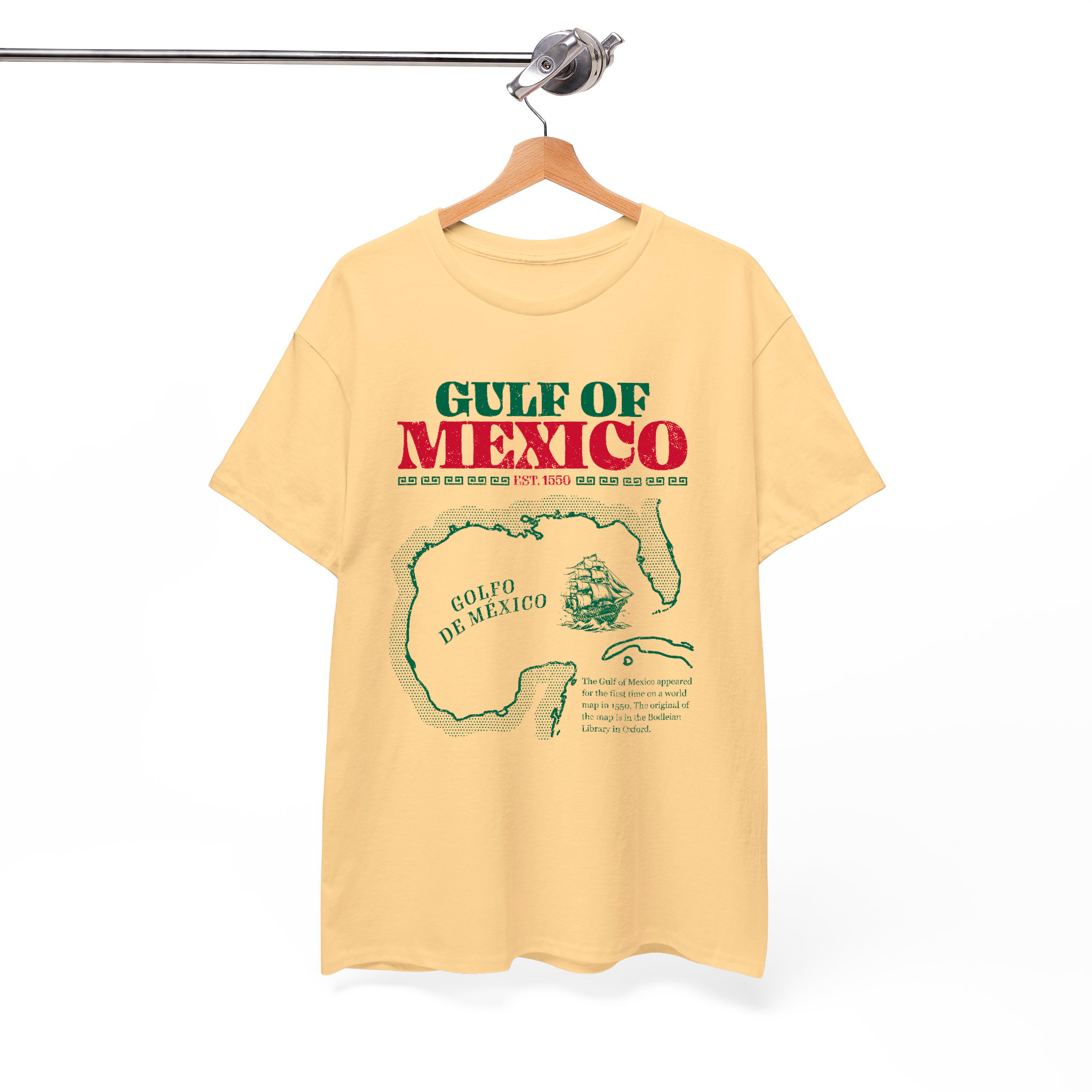 Gulf of Mexico - Golfo de México 1550 Retro Unisex T-shirt