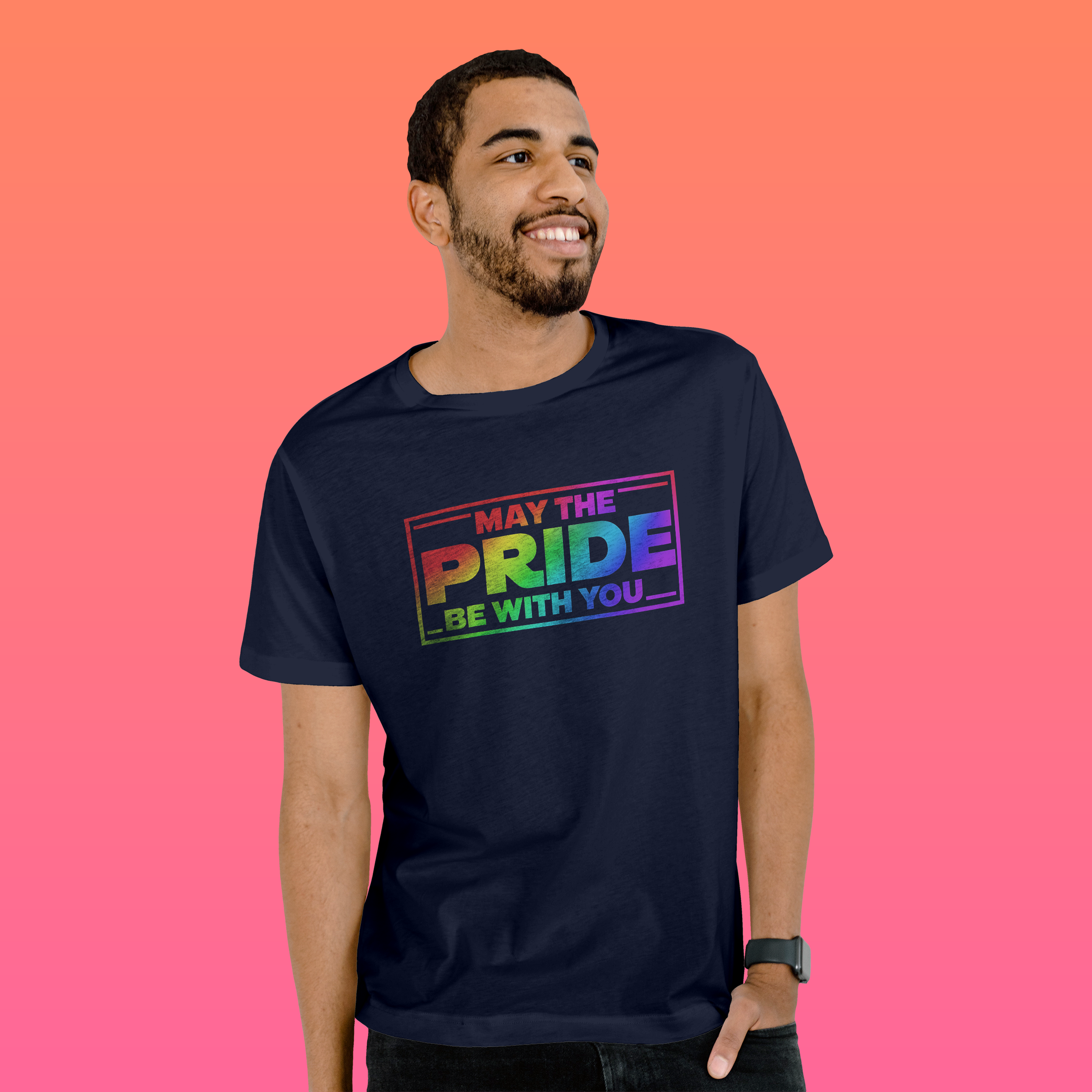 May The Pride Be With You - LGBTQ+ Star Wars Inspired Graphic Tee