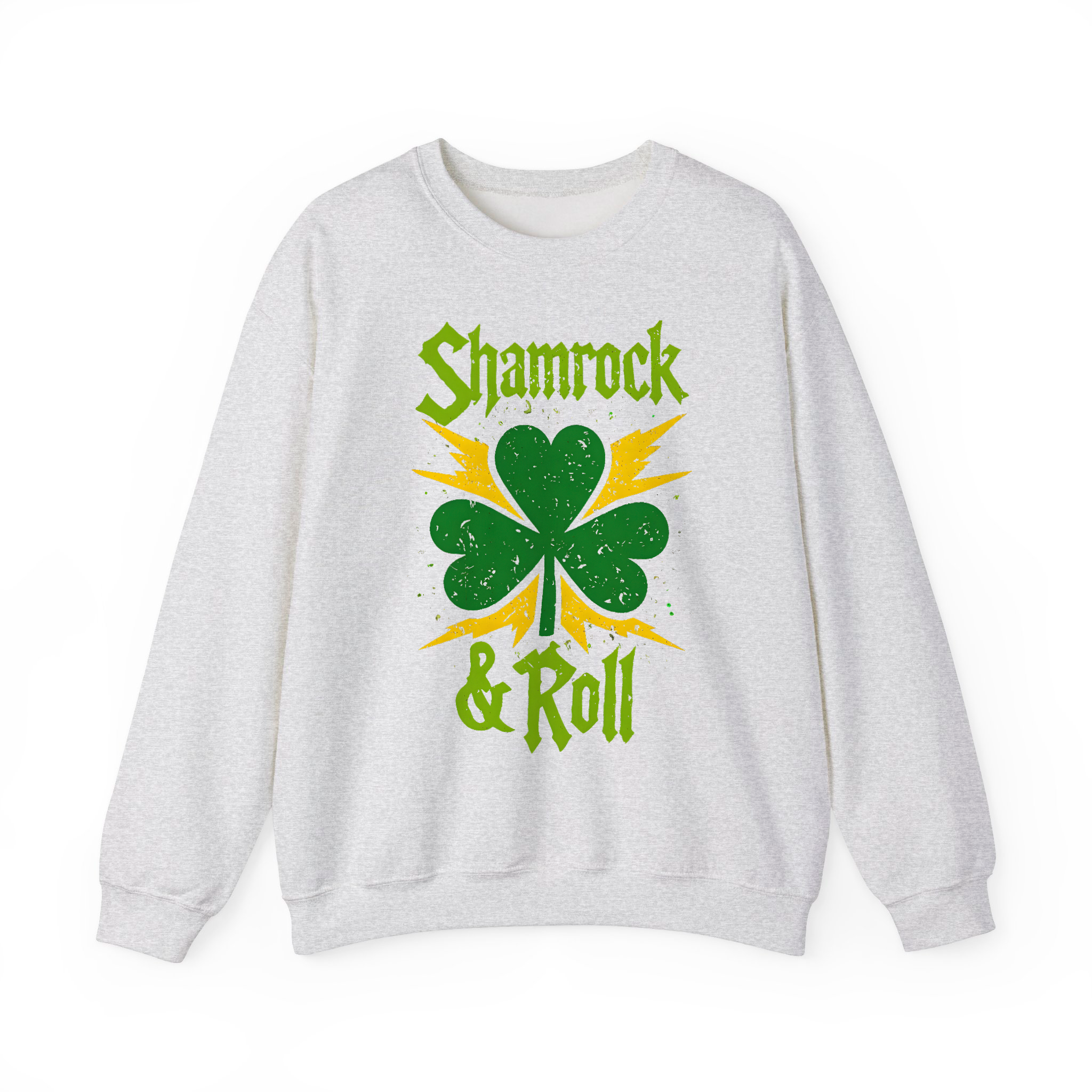Shamrock & Roll Sweatshirt– Funny St. Patrick’s Day Rock Band Sweatshirt