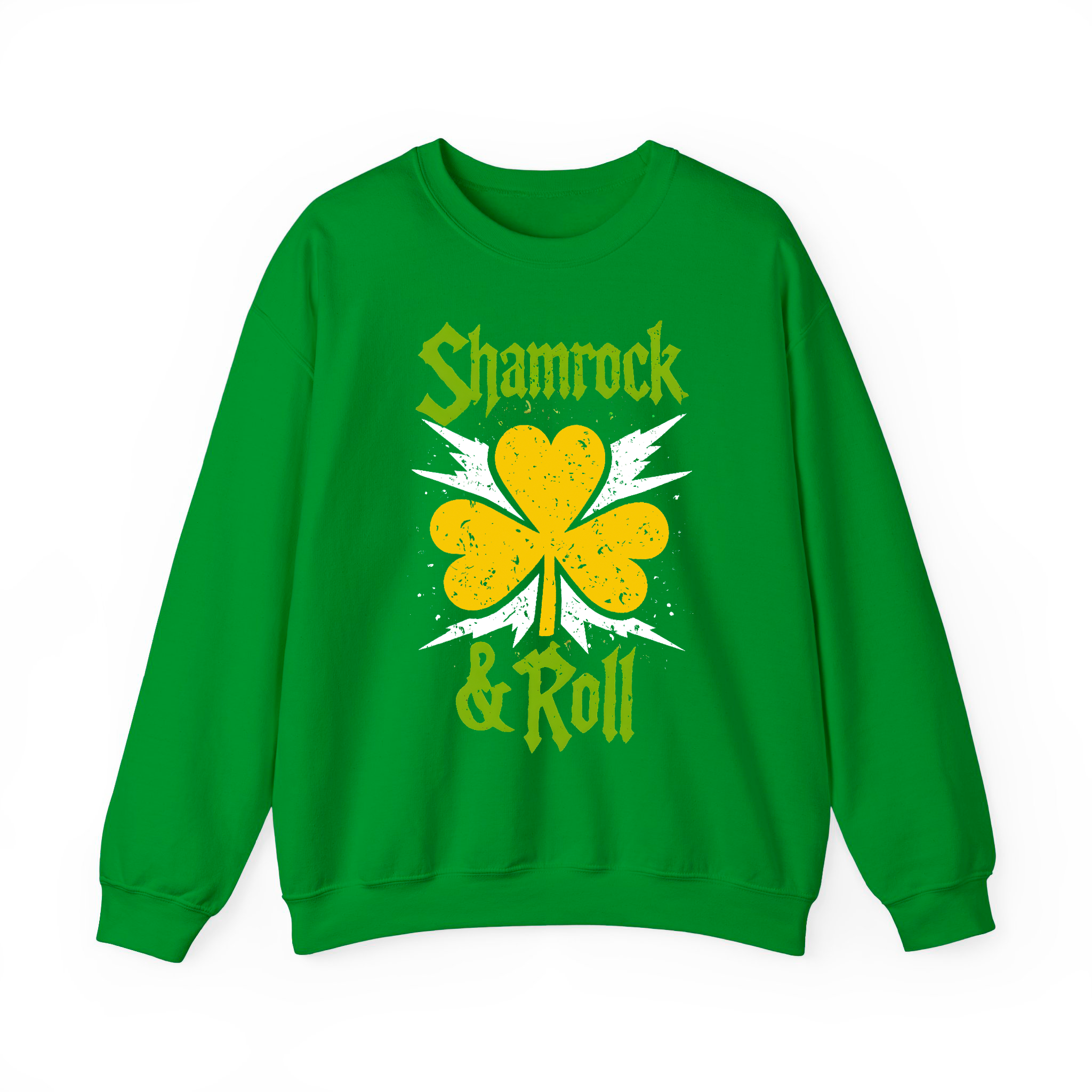 Shamrock & Roll Sweatshirt– Funny St. Patrick’s Day Rock Band Sweatshirt