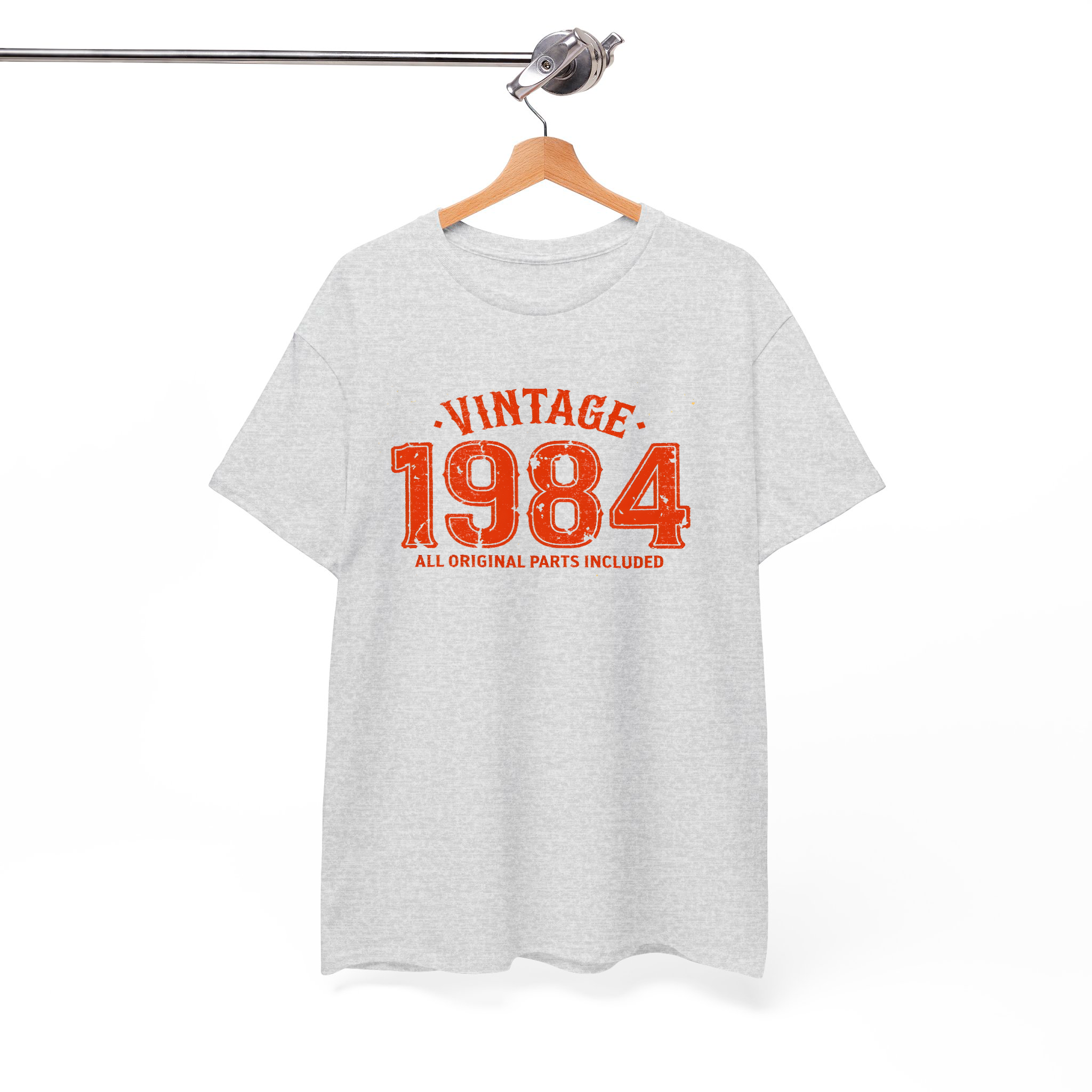 Vintage 1984 Retro T-Shirt – "All Original Parts Included" Birthday Graphic Tee