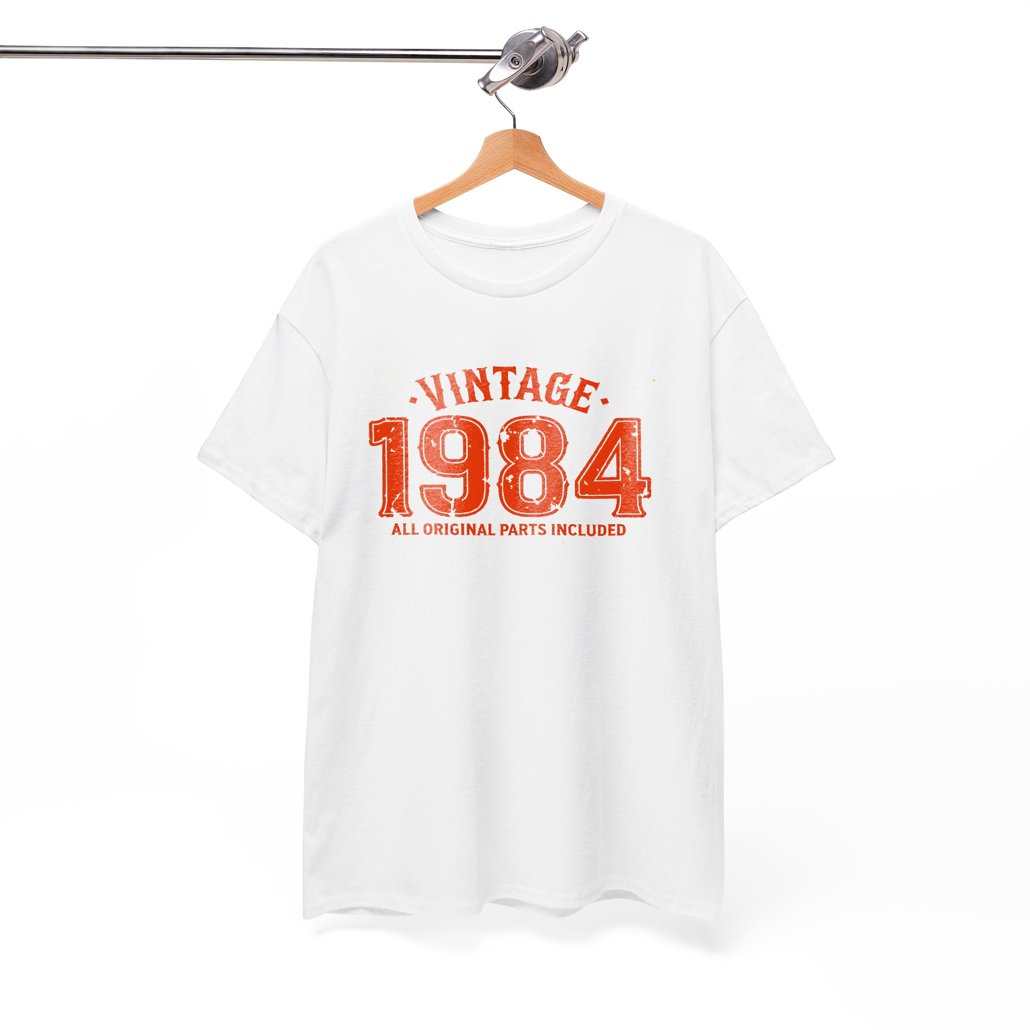 Vintage 1984 Retro T-Shirt – "All Original Parts Included" Birthday Graphic Tee
